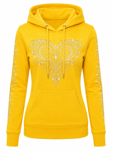 Best <b>Women's</b> Rhinestone <b>Hoodie</b> Casual Hooded Sweatshirt Lightweight <b>Long</b> Sleeve Soft Comfortable Rhinestone <b>Hoodie</b> <b>for</b> <b>Women</b> - Product Image 1