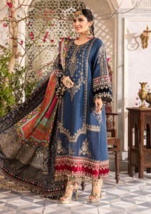 Meilleur design Unstitch 2025 – Robe de soirée en mousseline de soie pour femme, style pakistanais, en matière unie, design traditionnel - Product Image 4