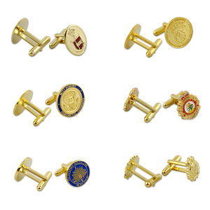 Gemelos de Metal de 2 colores chapados personalizados, diseño 3D, Clip de cuello dorado/plateado y juego de gemelos, regalos de moda - Product Image 5