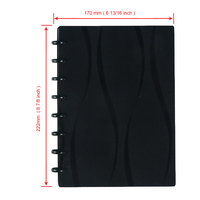 Cahier de notes Eagle A5 Junior Size Poly Cover 60 Sheets Disc Ring Bound Notebooks personnalisable amovible