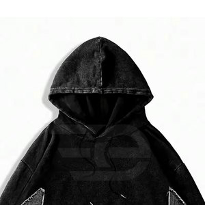 Sweat-shirts déchirés pour hommes, style urbain décontracté, doux, confortables, tendance, streetwear, tenue quotidienne - Product Image 5