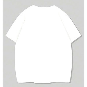 Camiseta Oversize para Hombre con Estampado de Letras, Manga Corta, Hombros Caídos, Cuello Redondo, Estilo Casual Urbano, Ajuste Holgado, Algodón, Moda de Verano - Product Image 2