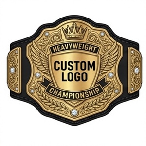 Wrestling & MMA Champion Ceinture Logo personnalisé Bracelet en cuir Taille adulte - Product Image 1