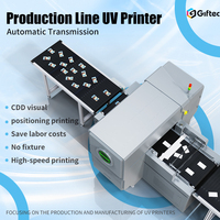 Giftec Offre Spéciale AI UV convoyeur imprimante 6 couleurs 3D gaufré avec caméra CCD convoyeur à bande imprimante pour cartes de jeu