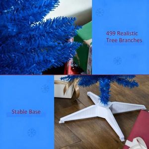 Realistic Christmas <b>Tree</b> Decorated with <b>Branch</b> Tips Featuring a Plastic Stand - Product Image 3