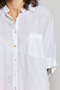 POL <b>Button</b> Down <b>Half</b> Dolman Sleeve <b>Shirt</b> - Product Image 5