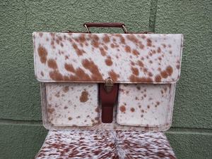 Maletín de Cuero Genuino con Pelo de Vaca, Estilo Vintage, Hecho a Mano, para Negocios, Portátil, Ligero y Duradero, LPBH-0001 - Product Image 6