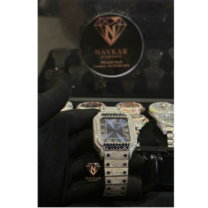 Reloj de Diamantes Moissanite Elegante de Proveedor Indio, Reloj de Pulsera de Diseño Premium para Eventos Formales, Disponible para la Venta - Product Image 1