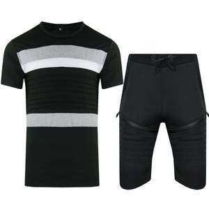 Men Sets Summer Stripe T-Shirt+Shorts <b>Tracksuit</b> 2 Piece Sets Fashion Man Casual Short Sleeve Men T-shirt Oversized Sweatpants - Product Image 2
