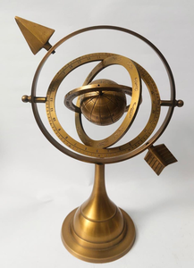 Sphère armillaire en laiton avec aiguille de sundial, astrolabe vintage, décoration de table - Product Image 6
