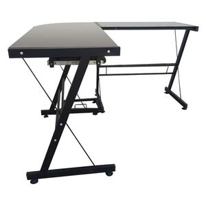 Scrivania per Computer a L in Stalinite Nera 402C, Convertibile per PC e Gaming con Libreria, Realizzata in MDF Resistente - Product Image 3