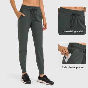 Men Casual Sweatpants <b>Elastic</b> <b>Waist</b> Drawstring Side Pockets Midweight Knitted Spandex Cotton Breathable Plain Dyed Spring - Product Image 3