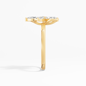 Wholesale Floral Marquise Moissanite Womens <b>Cluster</b> Ring 1.05 Ctw Classic Rhodium Plated Prong Setting 10K 14K 18K Gold Bulk - Product Image 2