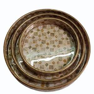 Bandeja de Madera Estampada Hecha a Mano para Comida Rápida, Plato de Lujo para Servir Galletas, Vajilla, Productos de Cocina, Bandeja para Comida Callejera - Product Image 2