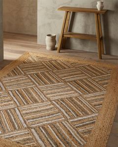 Geometric Pattern Rectangle <b>Jute</b> <b>Rug</b> Flat Weave Eco Friendly Farmhouse Style Living Room Area <b>Rug</b> - Product Image 6