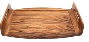 Bandeja de Madera Pulida Natural en Forma Clásica, Hecha a Mano, Duradera, para Exhibición de Alimentos, Juegos de Té o Cestas de Regalo por Apex Align - Product Image 2