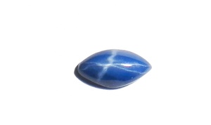 Zafiro Azul Estrella, Corte Marquesa 3x6 mm, 1 Quilate, Cabujón Pulido Creado en Laboratorio con Efecto de Estrella de 6 Puntas para Joyería - Product Image 3