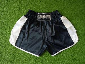 Hiudi Pantalones Cortos de Boxeo para Hombre, Azules, de Satén Tejido con Estampado de Calavera, Logotipo Grabado, Cintura Elástica Alta, Estilo Deportivo, Transpirables - Product Image 4