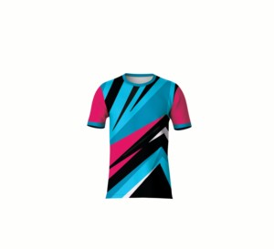 Jersey de Manga Corta con Logotipo Frontal Estampado por Sublimación Premium, 100% Poliéster, Uniforme de Equipo Personalizado, Servicio OEM - Product Image 1