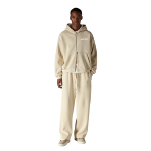 Ensemble de survêtement pour homme à capuche et fermeture éclair intégrale, pantalon coupe droite, coupe décontractée, tenue quotidienne décontractée deux pièces, étiquette personnalisée, OEM ODM, vente en gros - Product Image 1