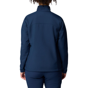 Chaqueta Cortavientos Azul Marino para Mujer, Manga Larga, Cierre de Cremallera, Cuello Alto, Estilo Casual, Color Sólido, Largo Regular, Forro Polar - Product Image 2
