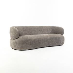 Canapé moderne incurvé trois places en tissu bouclé |   Canapé luxueux sans accoudoirs, revêtement personnalisable, couleur au choix |   Hôtel-Appartement Écologique - Product Image 4