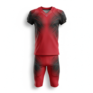 Uniforme de football américain sur mesure à séchage rapide, respirant, léger, vêtements de sport en sublimation numérique, ensemble maillot et pantalon assortis - Product Image 1