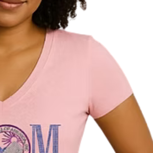 Camiseta Rosa con Logo MOM para Mujer, Ropa Casual para el Día a Día, Estilo Urbano, Cómoda, a la Moda - Product Image 3