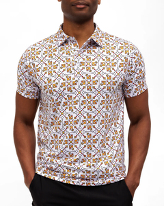 Tissu tricoté personnalisable en polyester et élasthanne, respirant, anti-plis, à séchage rapide, pour chemise de sport décontractée pour homme avec impression frontale - Product Image 1