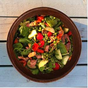 Tazón de Madera, Tazón Decorativo para Servir, Tazón de Madera Natural para Mezclar y Servir, Tazones de Madera Hechos a Mano para Ensaladas, Vajilla Antigua para Servir Sopa - Product Image 4