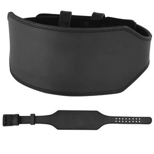 Ceinture de fitness en cuir 4" 6" avec soutien lombaire rembourré, trous réglables, pour haltérophilie, powerlifting, ajustement universel, force et robustesse - Product Image 2
