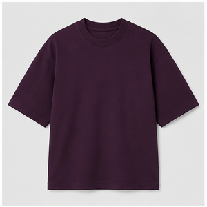 T-shirt Homme Col Rond Manches Courtes Surdimensionné en Coton Épais Structuré Personnalisé MTS-OVR-0040 - Product Image 1