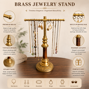 Présentoir de Comptoir Élégant en Laiton Premium pour Bijoux, Bracelets et Montres – Organisateur Idéal pour la Maison, la Coiffeuse et la Vitrine Commerciale - Product Image 5