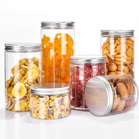 Pot transparent de qualité alimentaire de 200 g avec couvercle à vis / Contenant en plastique PET