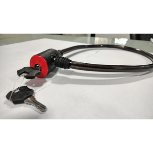 Cadenas multifonctionnel avec câble en acier souple de 4 mm, revêtement de protection en PVC et serrure en alliage de zinc pour la sécurité des vélos et motos - Product Image 1
