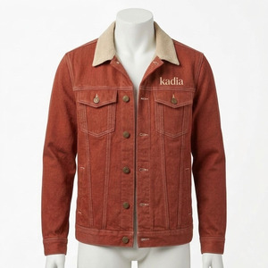 Chaqueta Vaquera para Hombre con Logotipo Personalizado, Nueva Moda 2026, Cuello en Contraste, Chaqueta Vaquera con Logotipo Personalizado, Ropa Urbana, Prenda Exterior de Mezclilla para Otoño e Invierno - Product Image 3