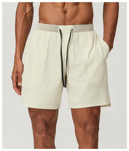 High Waist Casual Gym Shorts Quick Dry Breathable <b>Drawstring</b> Closure Custom Men Fitness Workout Shorts Side Pockets High Quality - Product Image 4