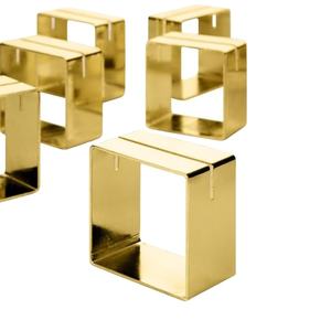 Anneaux de serviette en métal doré feuille vintage sculpté style européen porte-anneau de serviette écologique pour les mariages et les fêtes - Product Image 4