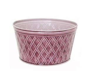 Decorative Iron Flower <b>Pot</b> with Smooth Finish for Modern Indoor Outdoor Garden Decoration - Product Image 1
