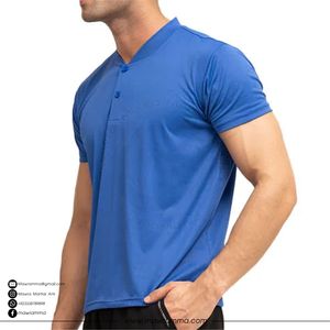 เสื้อยืดสั่งทำโลโก้ขายส่ง บริการ OEM คุณภาพสูง ผ้าฝ้าย 100% เสื้อยืดติดกระดุมด้านหน้า สำหรับทุกเพศ - Product Image 3