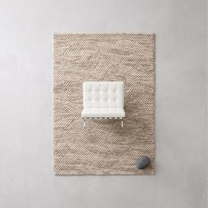 Tapis tissé à la main en boucles épaisses effet galet - Crème Beige Couleur Unie Laine Antidérapant Moderne Minimaliste Tapis de Zone pour Usage Commercial et Domestique - Product Image 2