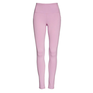 Leggings tricotés taille haute de couleur unie pour femmes, longueur intégrale, extensibles, respirants, vêtements de sport et de fitness - Product Image 2