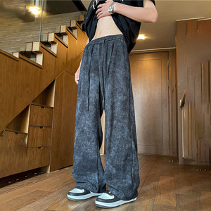 Pantalon de jogging ample et décontracté pour homme, en molleton 320 GSM, délavé à l'acide, effet soleil, sur mesure, tendance, en vente - Product Image 2