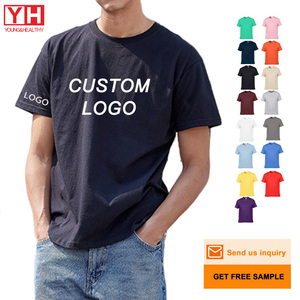 T-shirts pour hommes grande taille avec logo personnalisé, 100% coton, impression sérigraphique, t-shirt uni pour hommes - Product Image 3