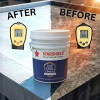 Pintura para Techos con Reducción de Calor para Terrazas de Hormigón y Techos de Edificios con Protección Solar Reflectante