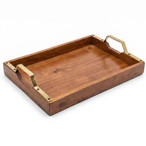 Bandeja decorativa de madera para servir, ideal para celebraciones de Ramadán, Eid, Diwali, Navidad y ocasiones familiares especiales. - Product Image 5