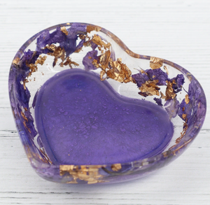 Modern crafts Purple <b>Epoxy</b> <b>Resin</b> Bowl With Wholesale Price Customised Heart Shape <b>table</b> Decoration Accessories - Product Image 1
