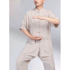 Combinaison d'exercice respirante pour arts martiaux, Tai Chi, Wing Chun, design personnalisé, uniforme de Kung Fu extensible pour hommes - Product Image 1