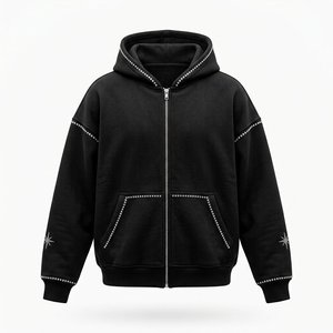 Fabricant de sweats à capuche en molleton surdimensionnés en marque privée, fournisseur en gros de sweats à capuche en molleton pour les marques de mode - Product Image 3