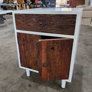 Meuble de Chevet Minimaliste en Bois de Teck, Acajou et Sungkai, Fabrication Originale d'Usine, Écologique - Vente Flash - Product Image 1